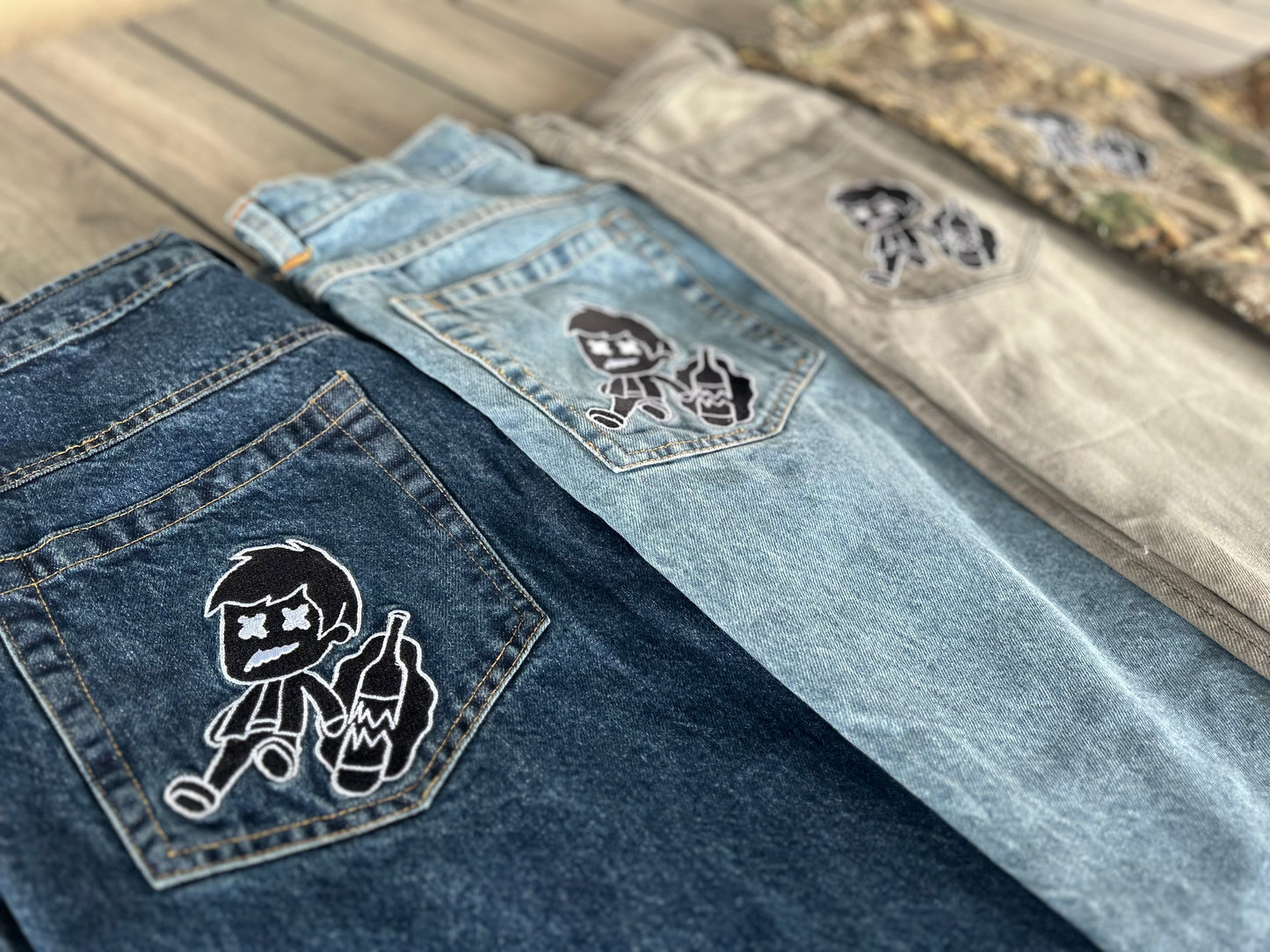 CHUGZ BLACKOUT BAGGY JEANS Denim